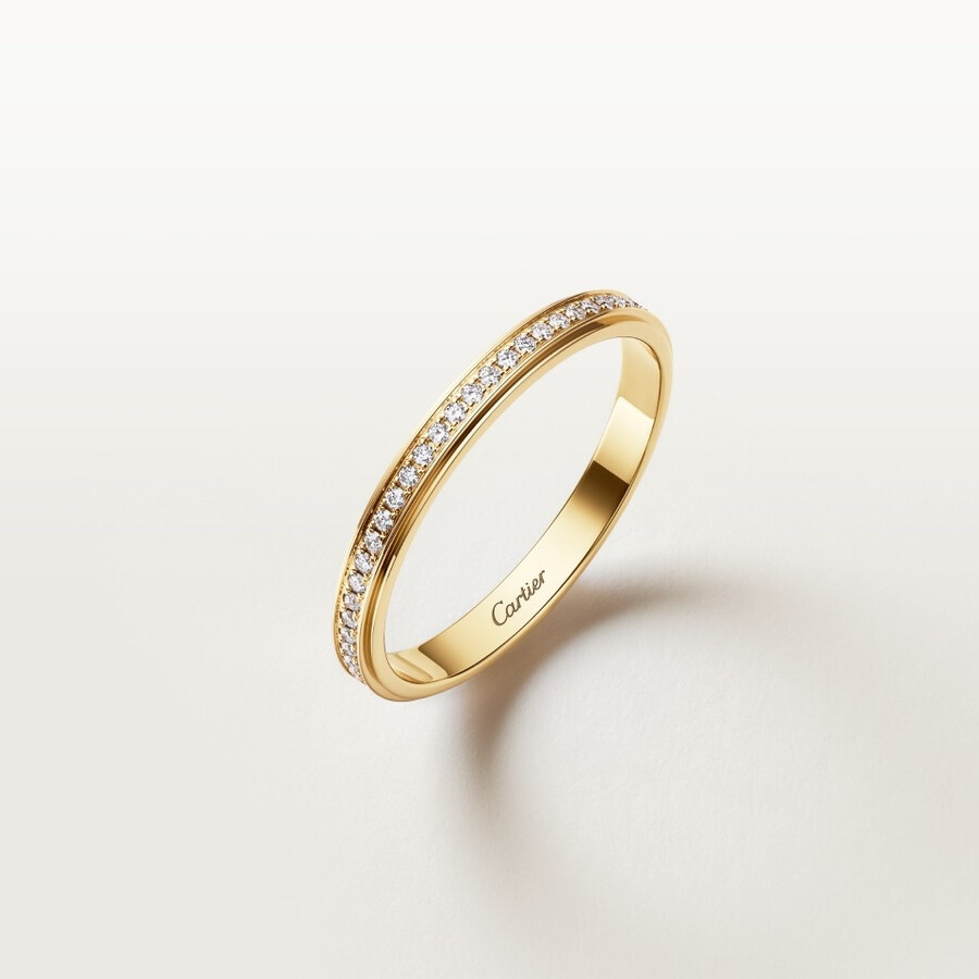 cartier damour ehering 23 mm breit mit pavé-fassung