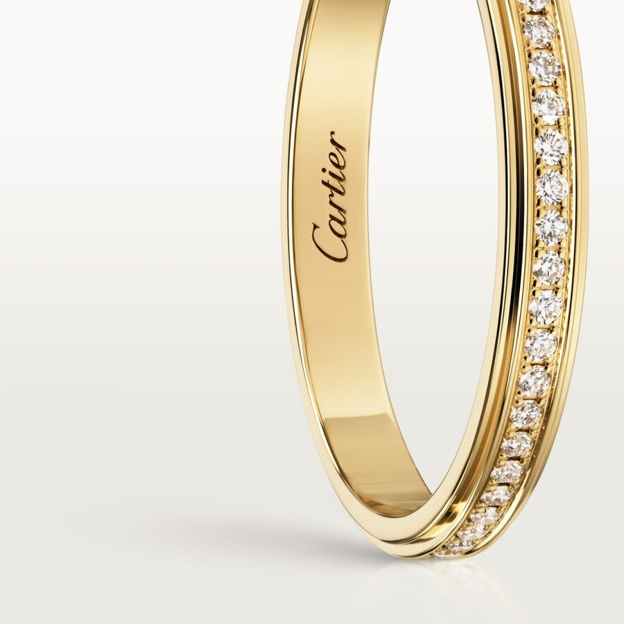 cartier damour ehering 23 mm breit mit pavé-fassung