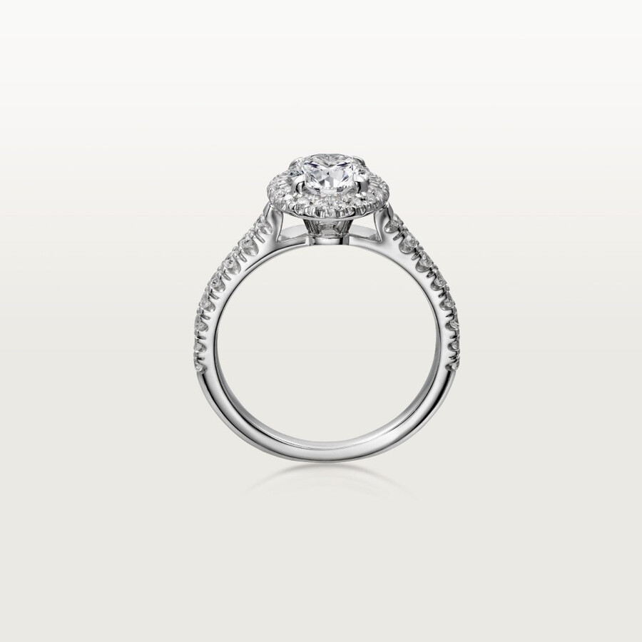 cartier destinée solitär diamant im brillantschliff pavé