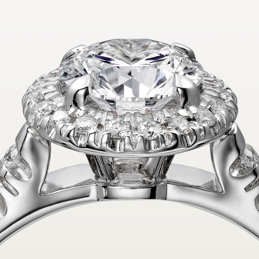 cartier destinée solitär diamant im brillantschliff pavé