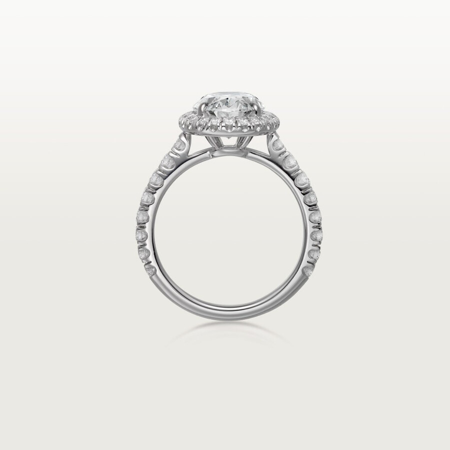 cartier destinée solitär diamant im ovalschliff pavé