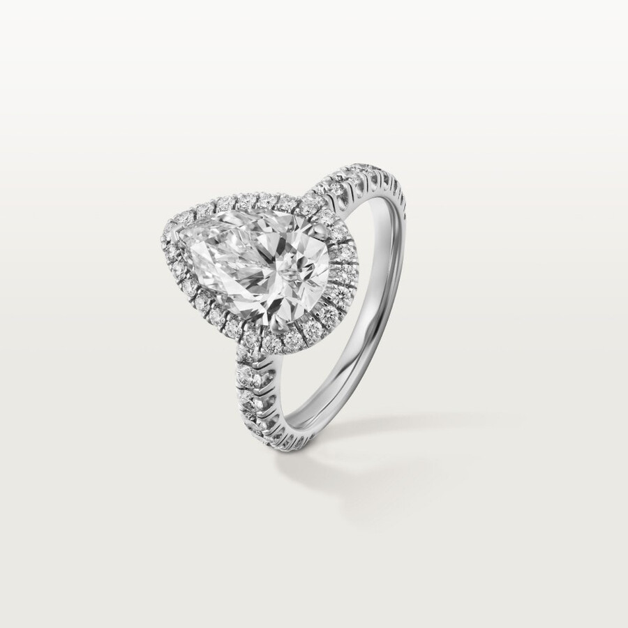 cartier destinée solitär birnenförmiger diamant pavé