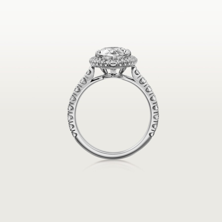 cartier destinée solitär birnenförmiger diamant pavé