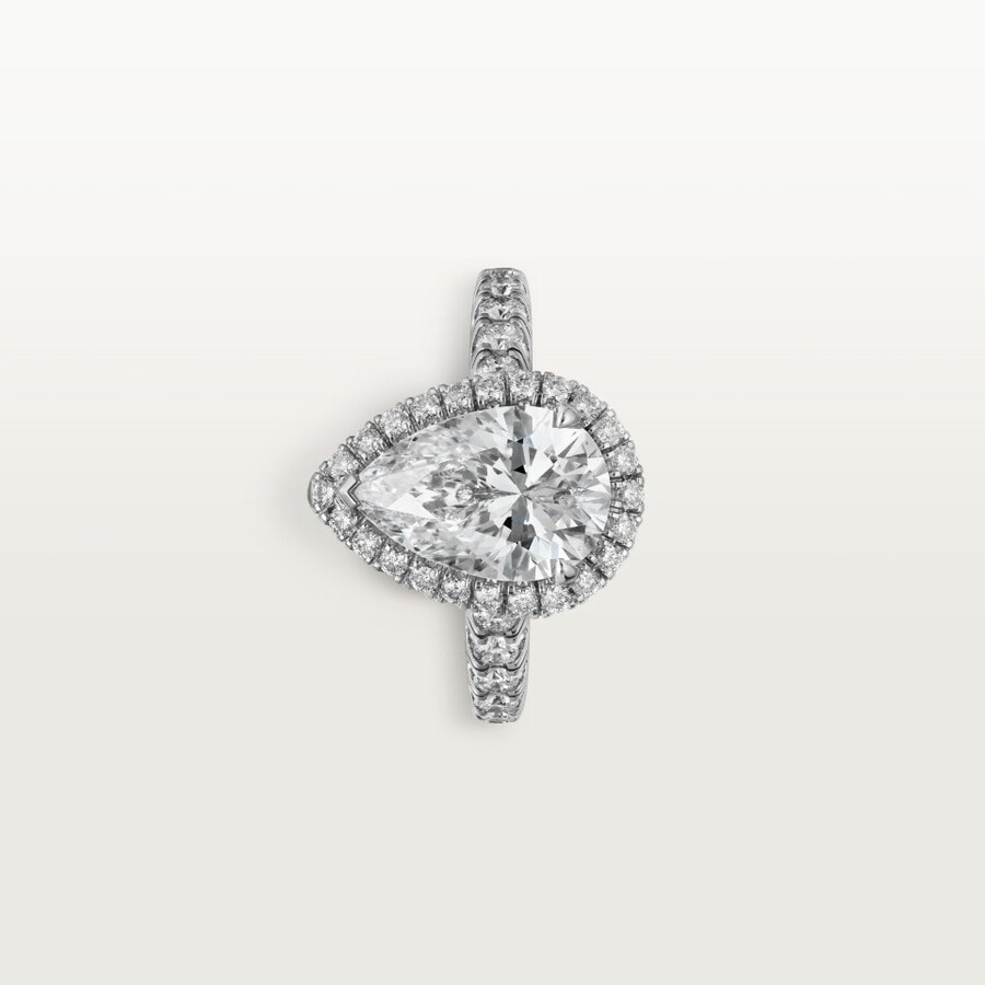 cartier destinée solitär birnenförmiger diamant pavé