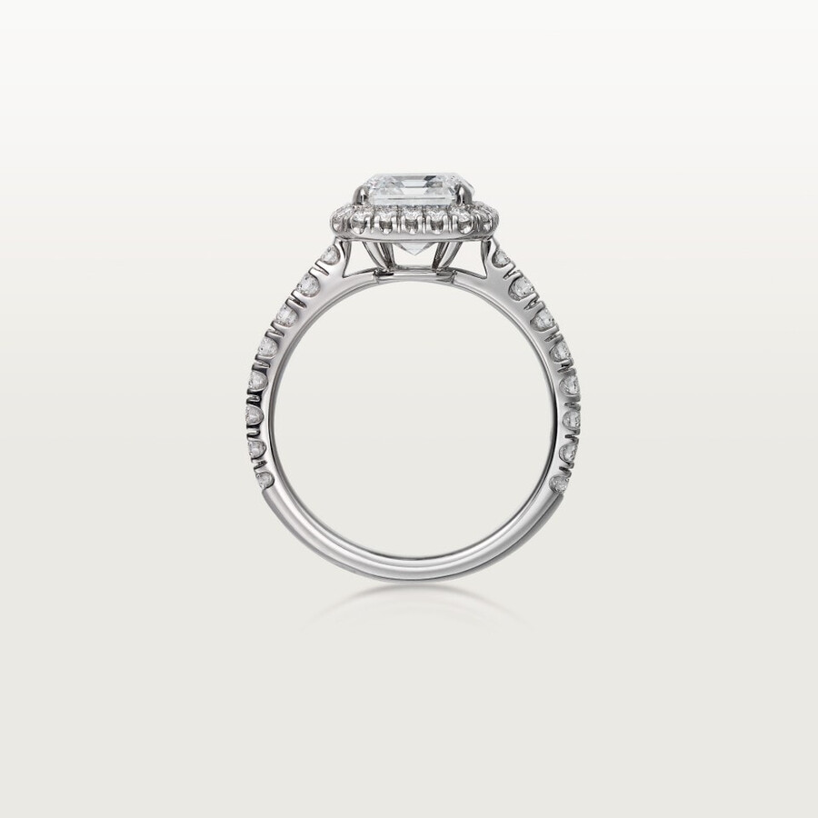 cartier destinée solitär diamant im smaragdschliff pavé
