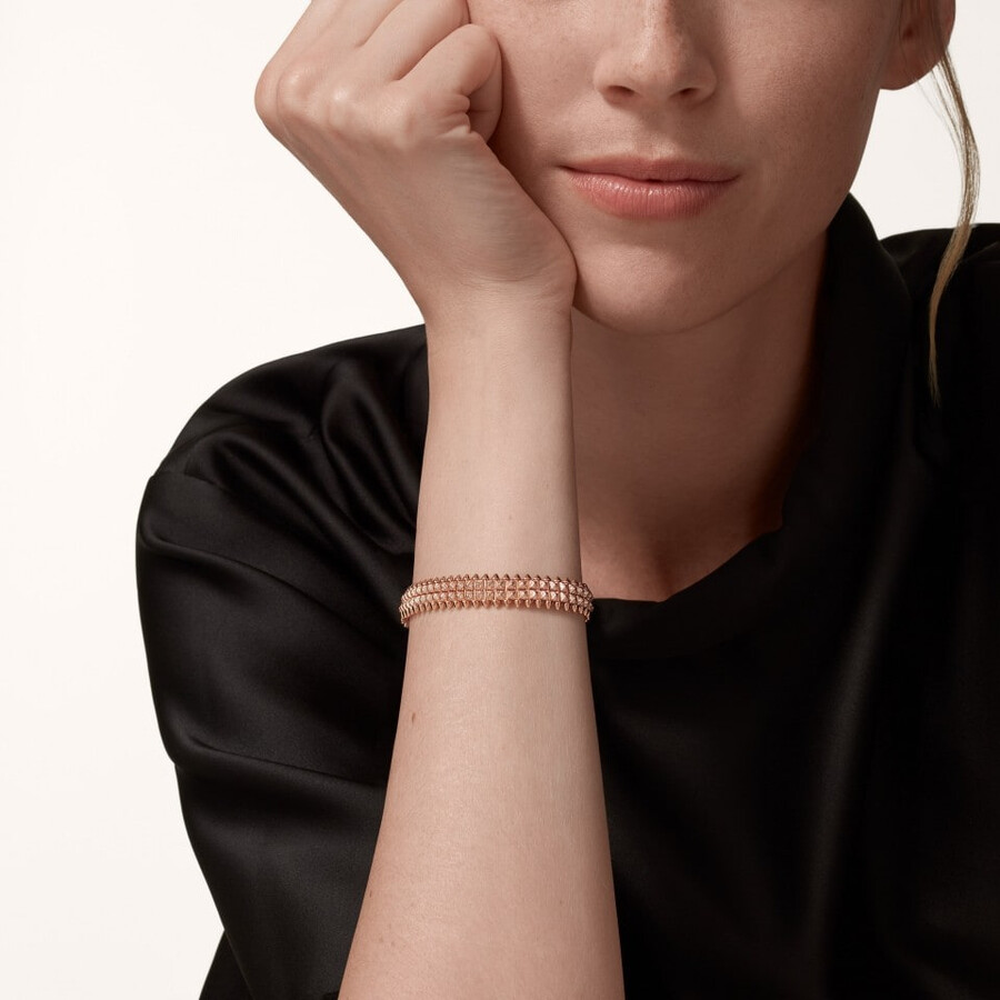 clash de cartier armband flexibel zweireihig mit pavé-fassung