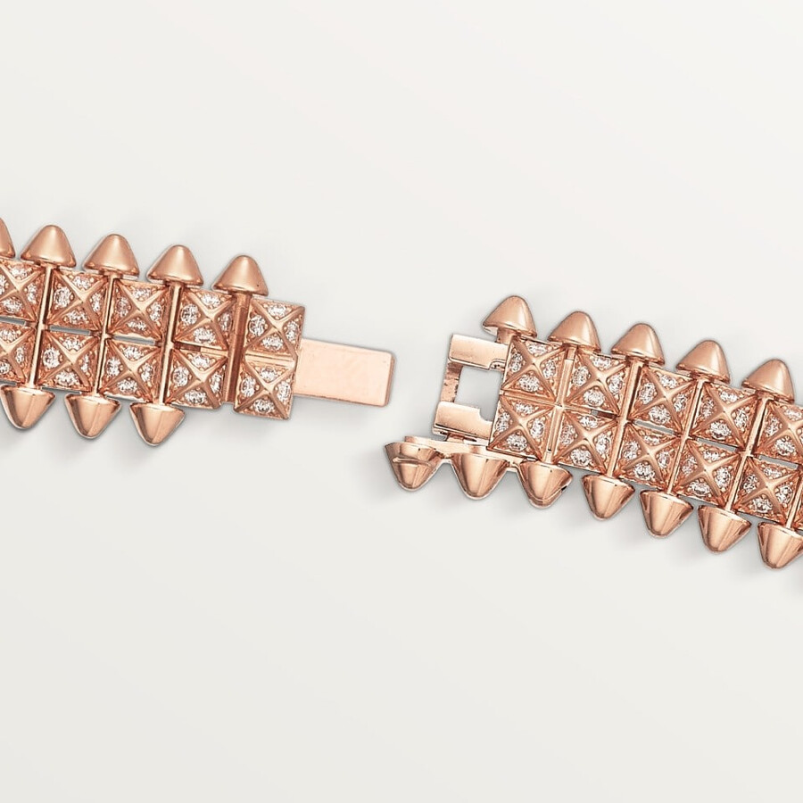 clash de cartier armband flexibel zweireihig mit pavé-fassung