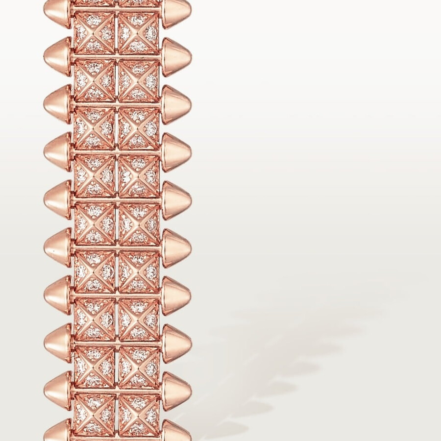 clash de cartier armband flexibel zweireihig mit pavé-fassung