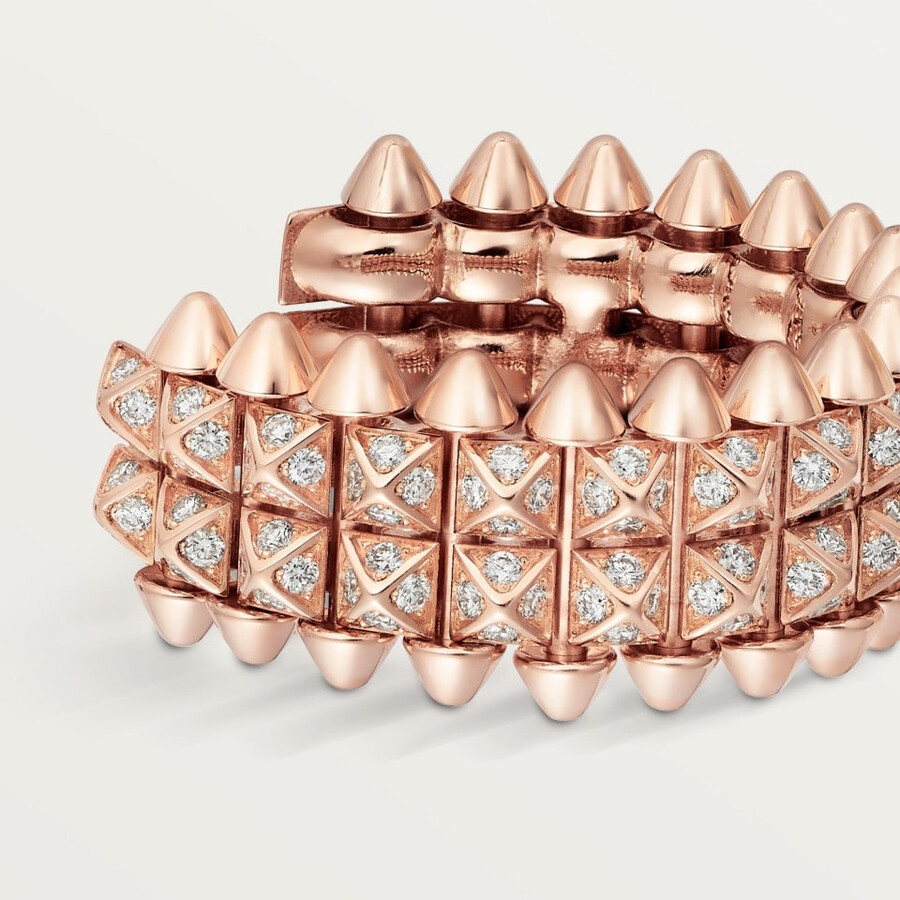 clash de cartier creolen zweireihig mit pavé-fassung