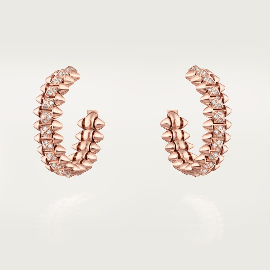 clash de cartier creolen kleines modell mit pavé-fassung