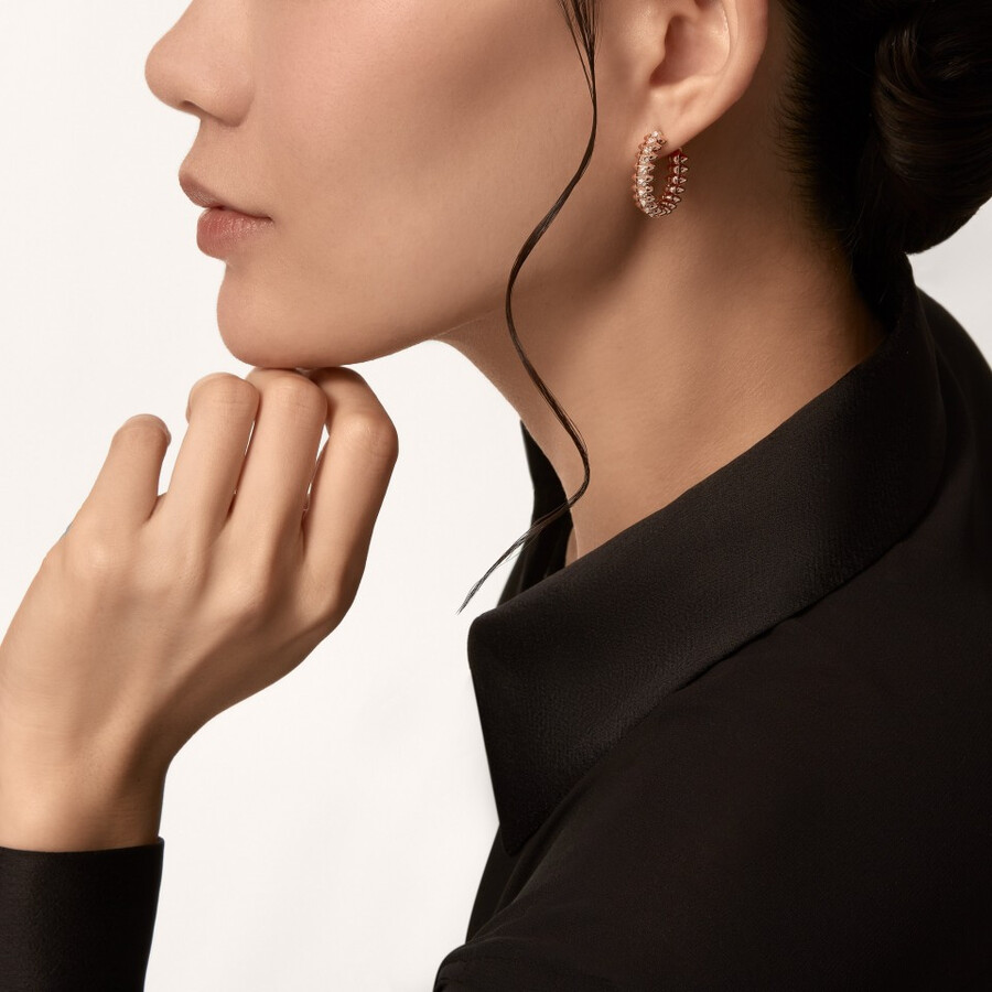clash de cartier creolen kleines modell mit pavé-fassung