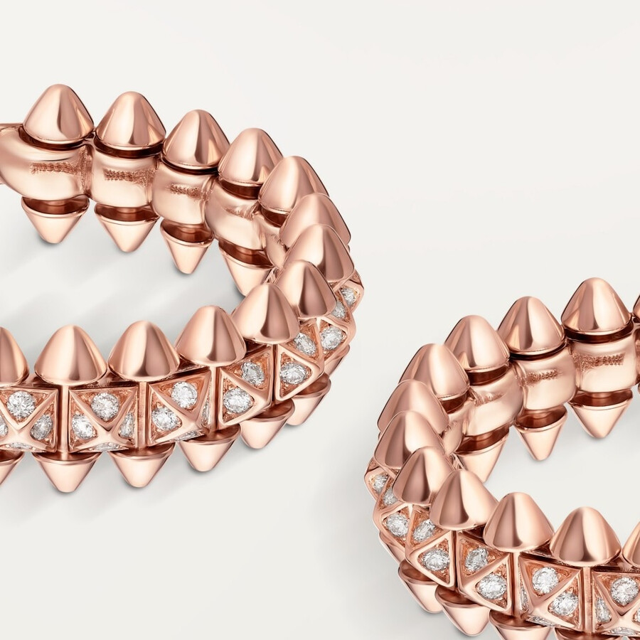 clash de cartier creolen kleines modell mit pavé-fassung