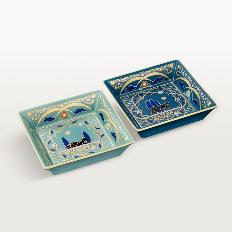 set aus zwei panthère de cartier schmuckschalen kleines modell