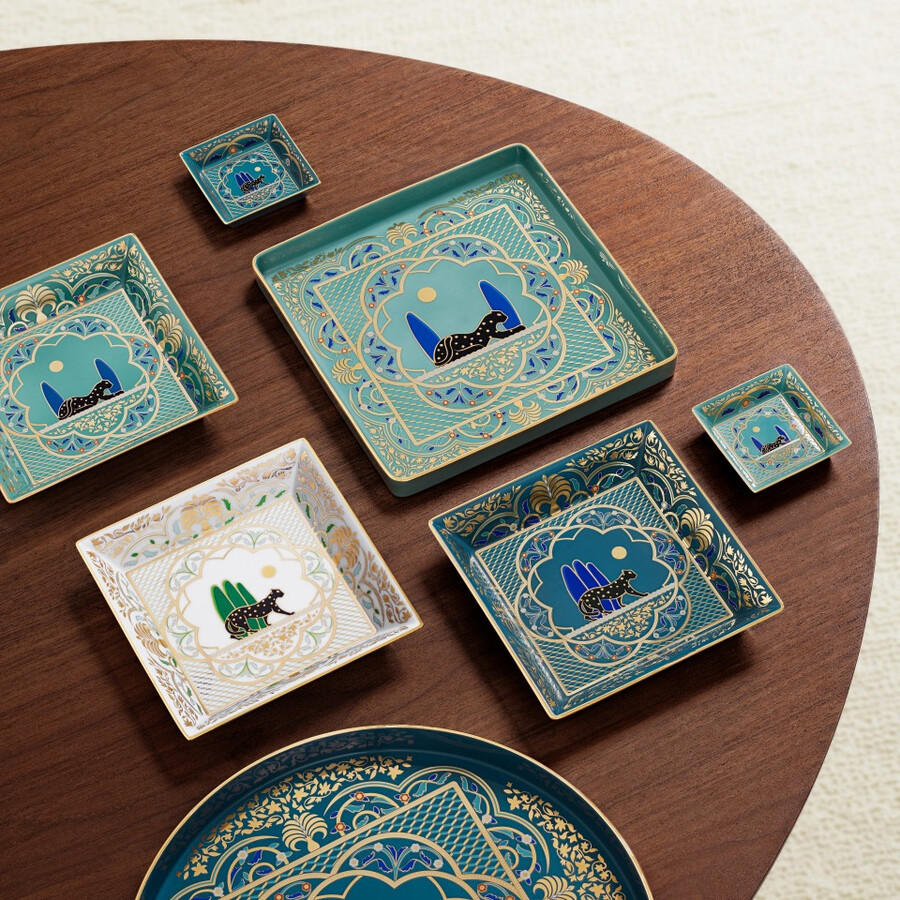 set aus zwei panthère de cartier schmuckschalen kleines modell