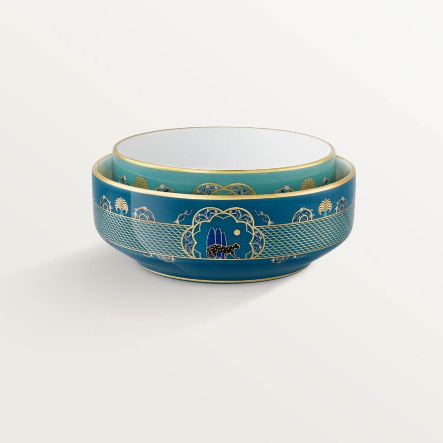 set aus zwei panthère de cartier-schalen
