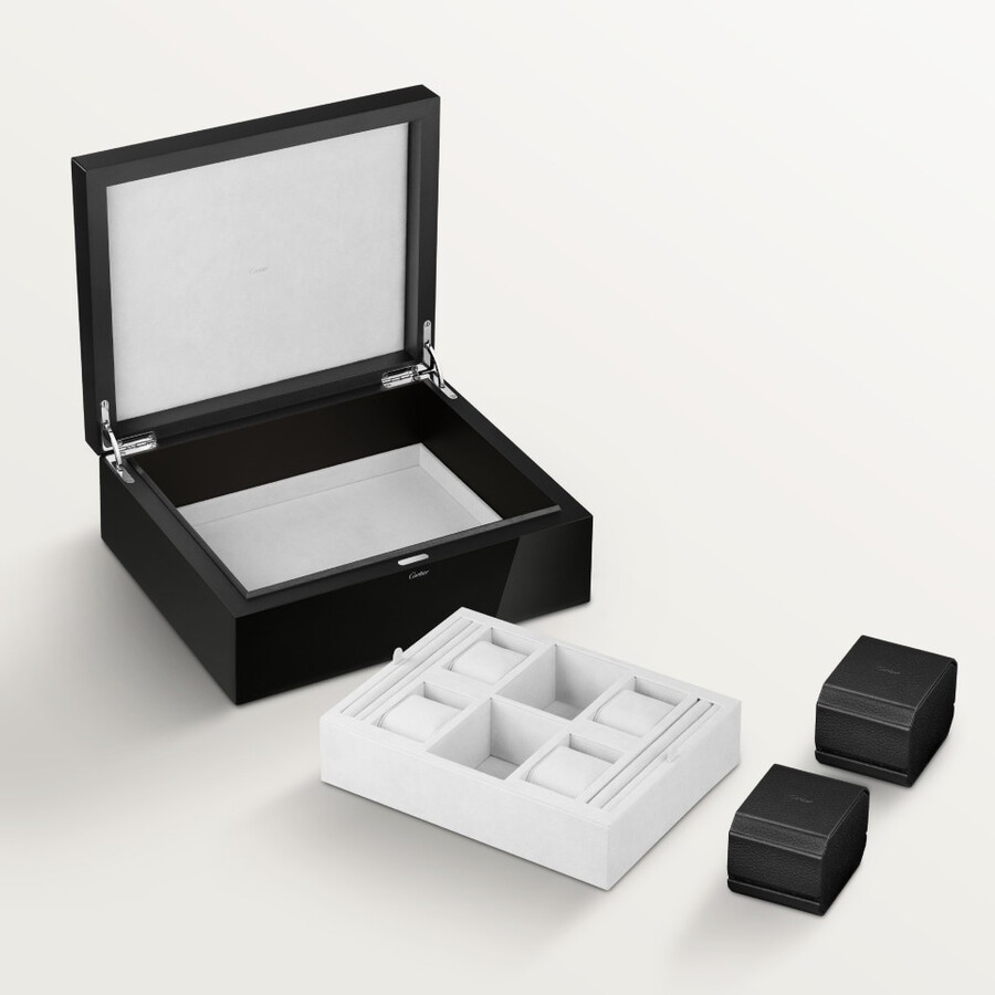 santos de cartier sechs-uhren- und manschettenknopf-box