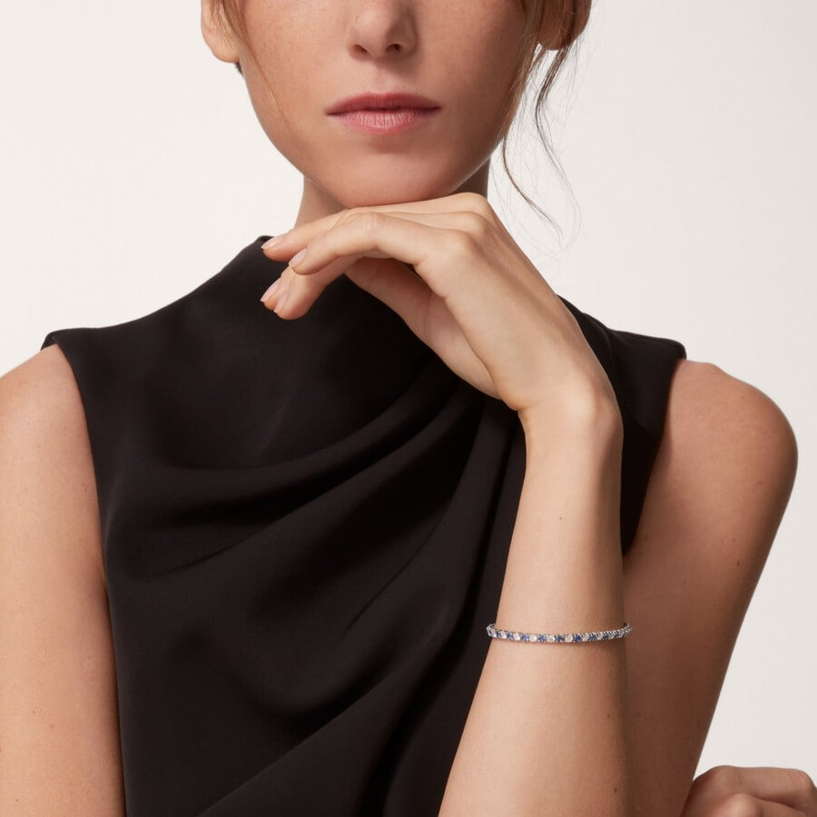 essential lines armband saphire im brillantschliff