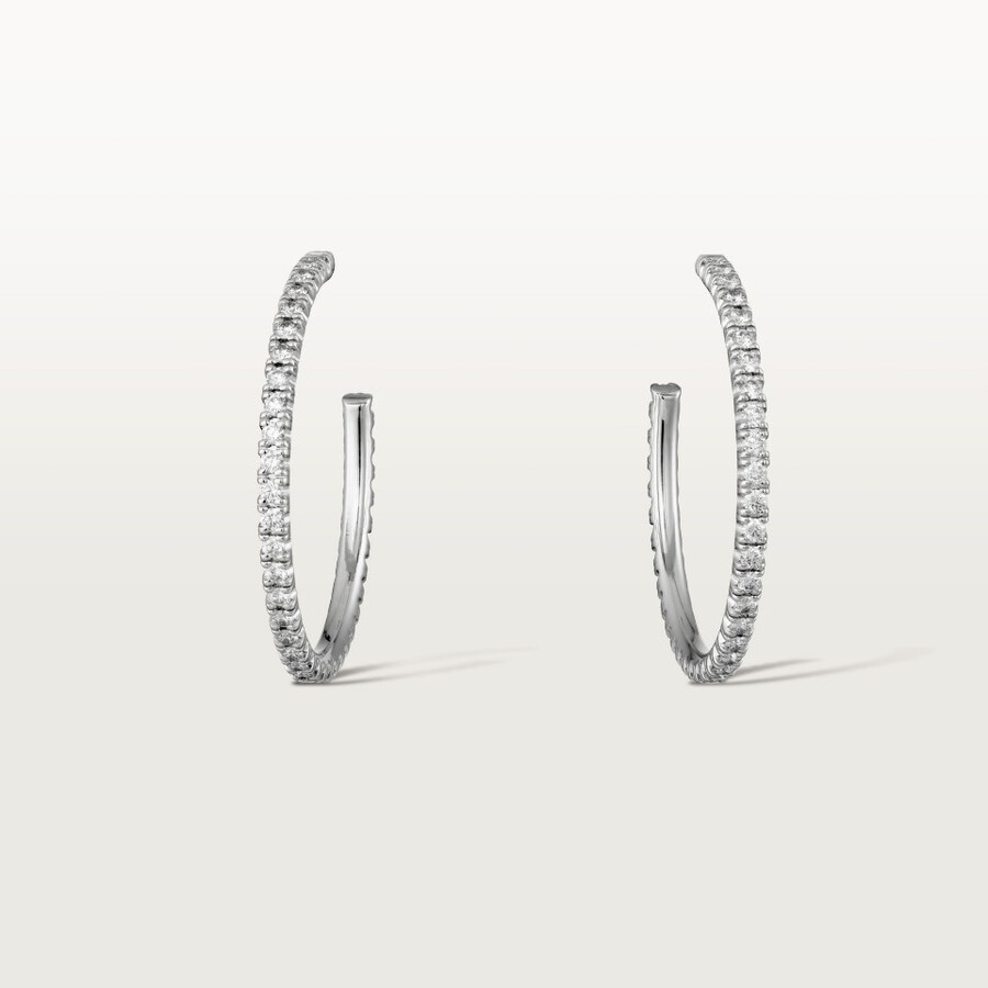 etincelle de cartier creolen mittleres modell mit pavé-fassung