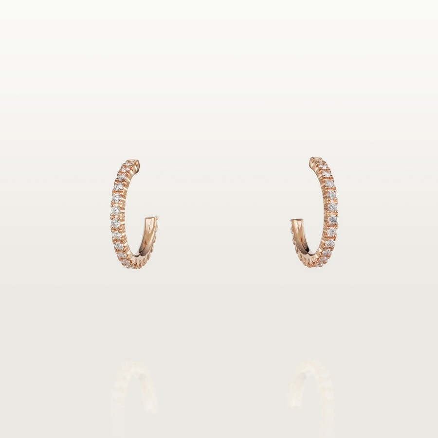 etincelle de cartier creolen kleines modell mit pavé-fassung