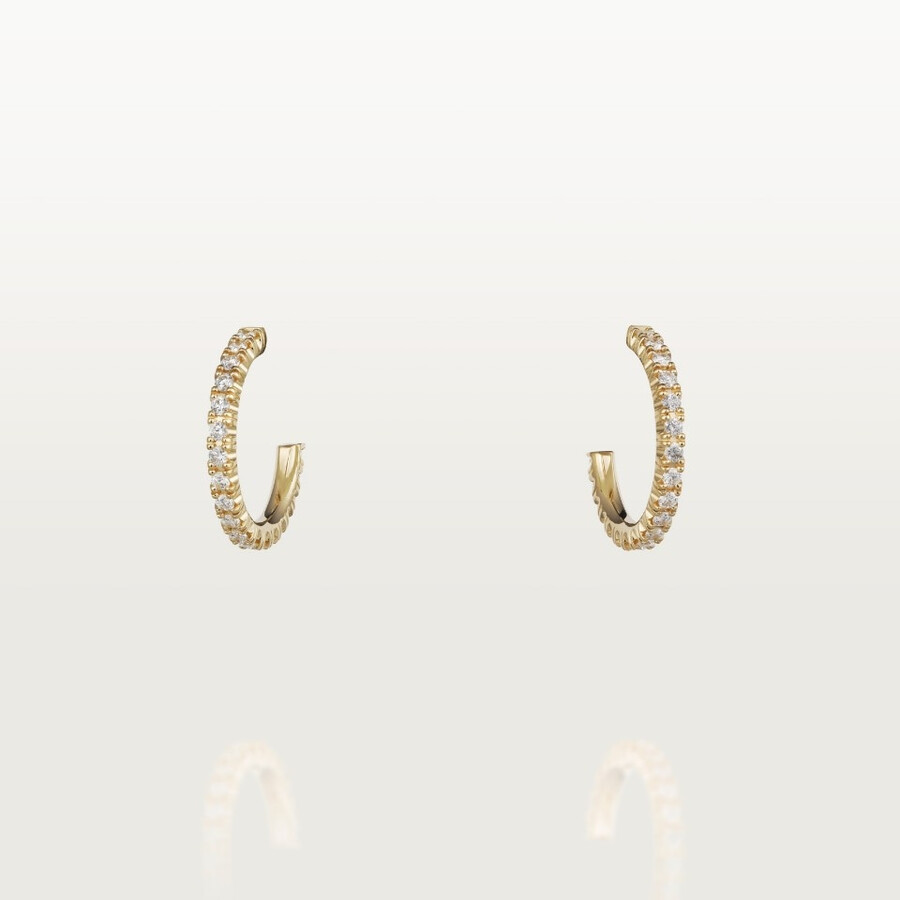 etincelle de cartier creolen kleines modell mit pavé-fassung