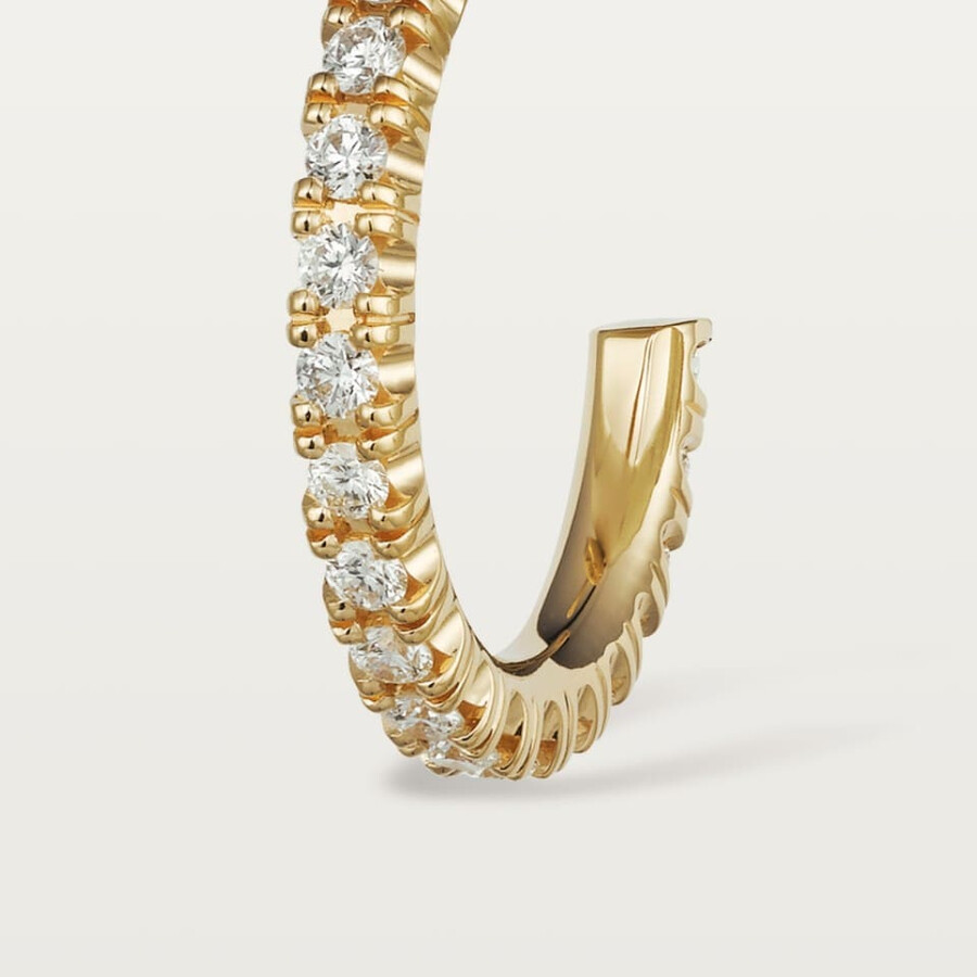 etincelle de cartier creolen kleines modell mit pavé-fassung