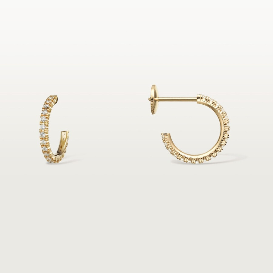 etincelle de cartier creolen kleines modell mit pavé-fassung