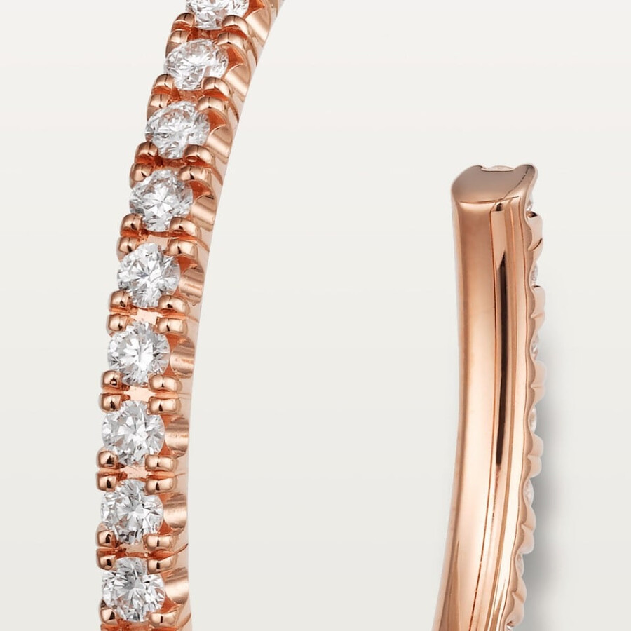 etincelle de cartier creolen mittleres modell mit pavé-fassung