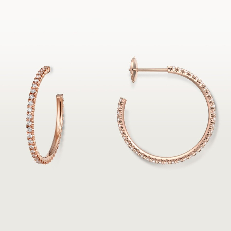etincelle de cartier creolen mittleres modell mit pavé-fassung