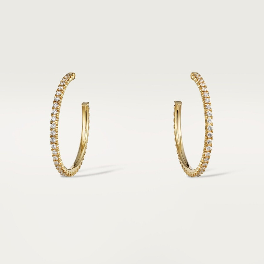 etincelle de cartier creolen mittleres modell mit pavé-fassung