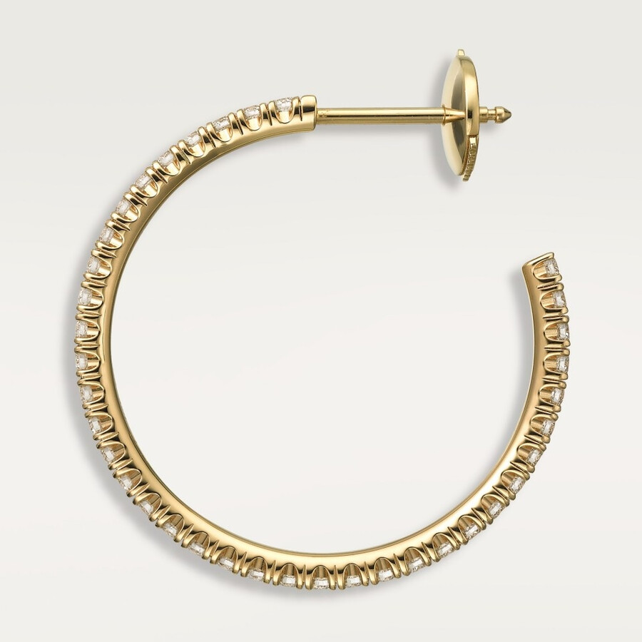 etincelle de cartier creolen mittleres modell mit pavé-fassung