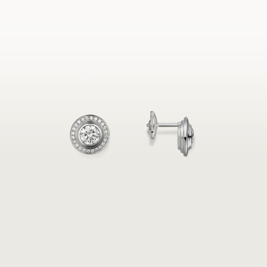 cartier damour ohrstecker 2 diamanten pavé-fassung