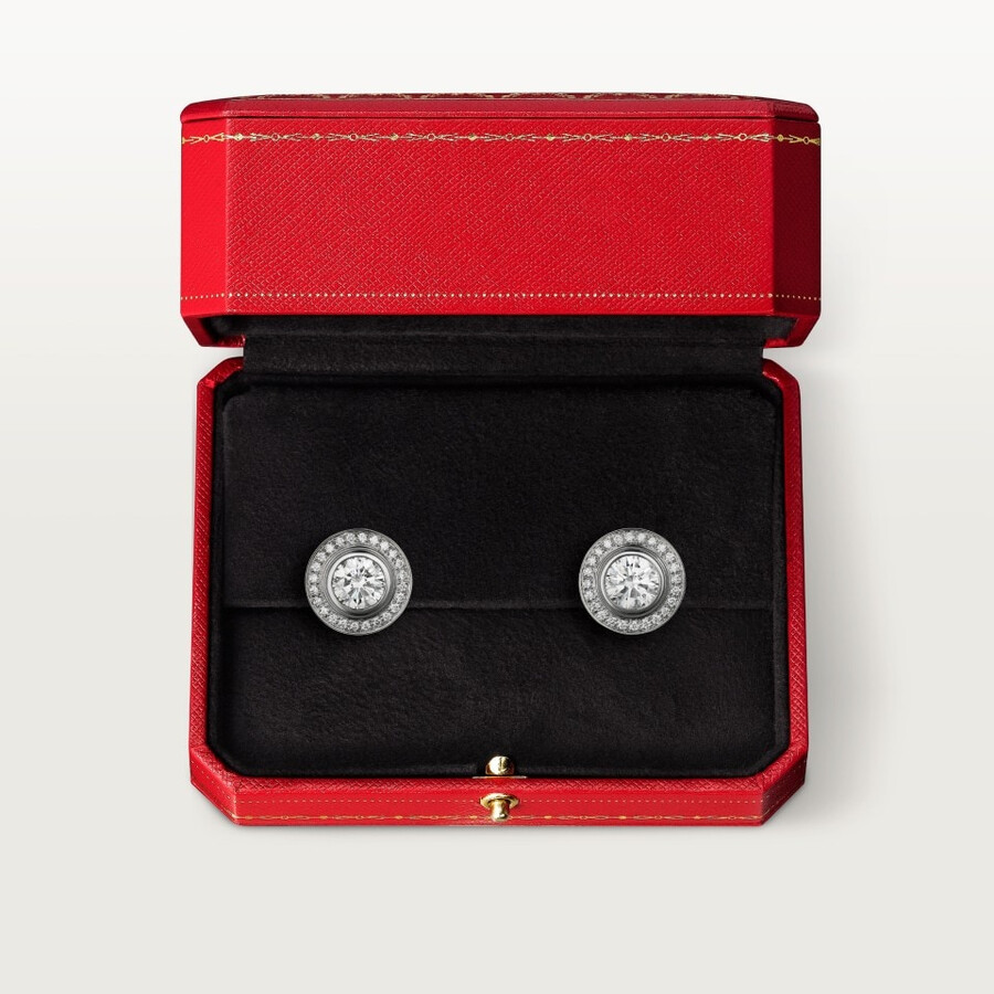 cartier damour ohrstecker 2 diamanten pavé-fassung