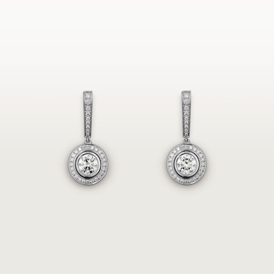 cartier damour ohrhänger 2 brillanten pavé-fassung