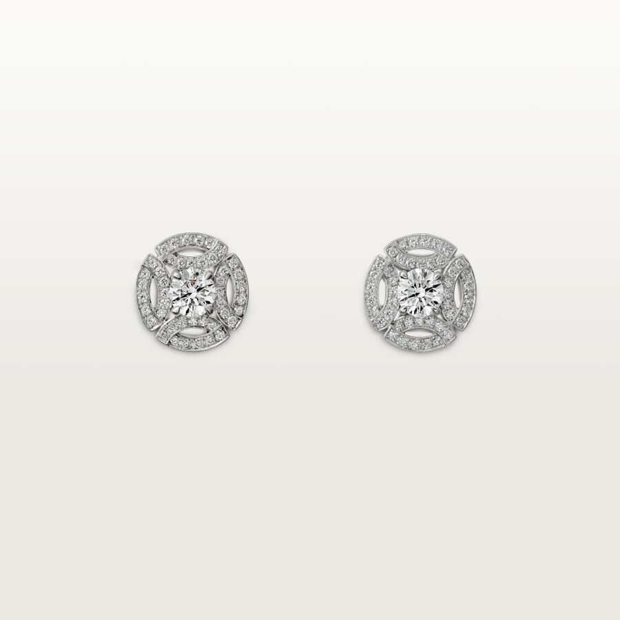 galanterie de cartier ohrstecker 2 brillanten pavé-fassung