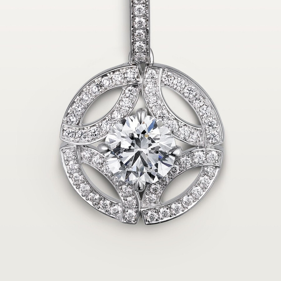galanterie de cartier ohrhänger 2 brillanten pavé-fassung