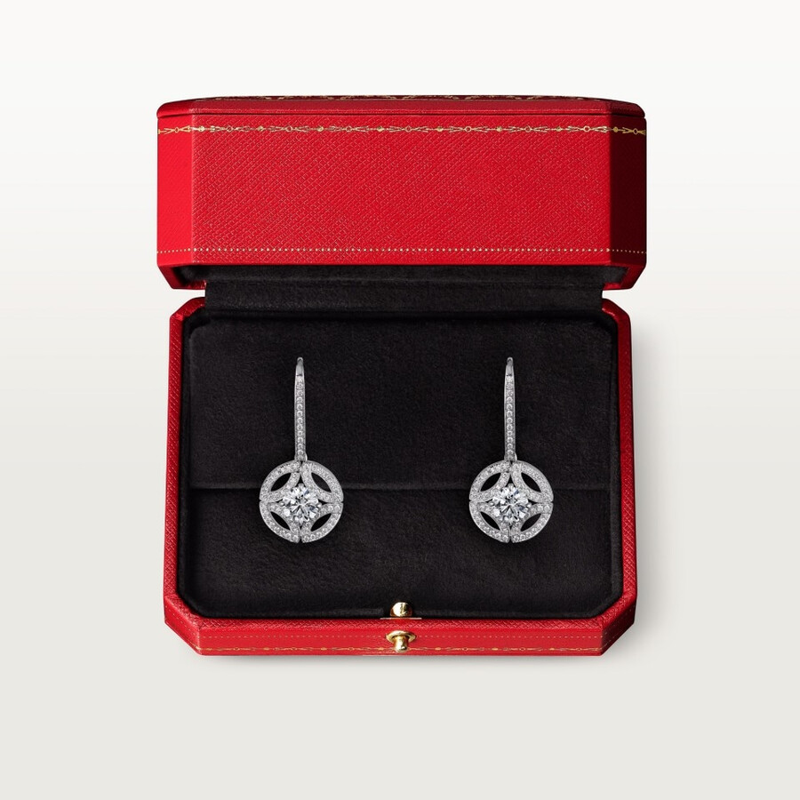 galanterie de cartier ohrhänger 2 brillanten pavé-fassung