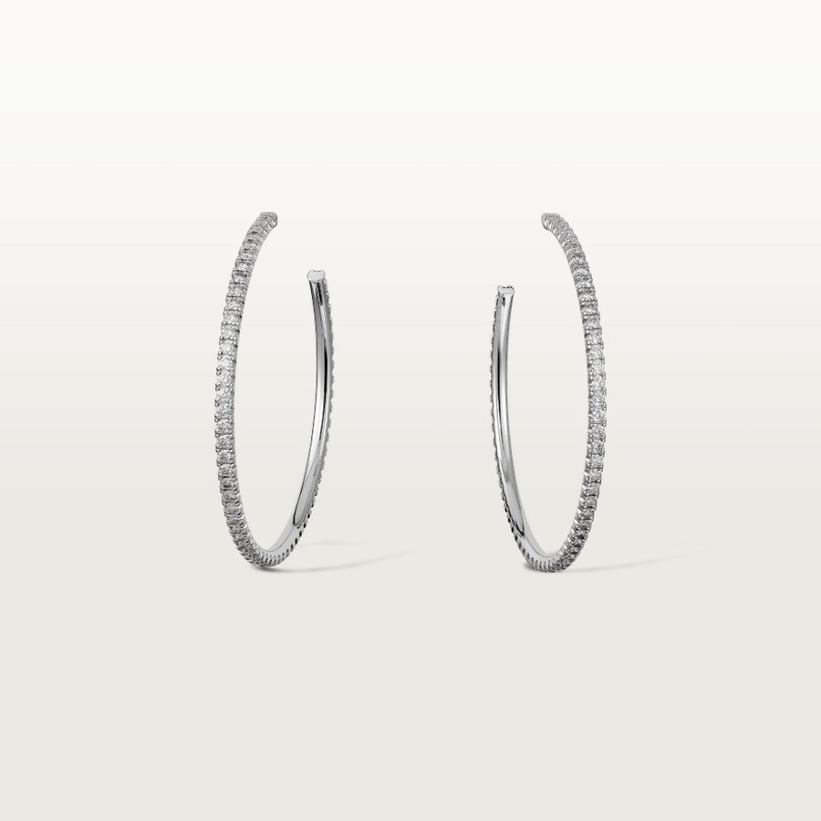 etincelle de cartier creolen großes modell mit pavé-fassung