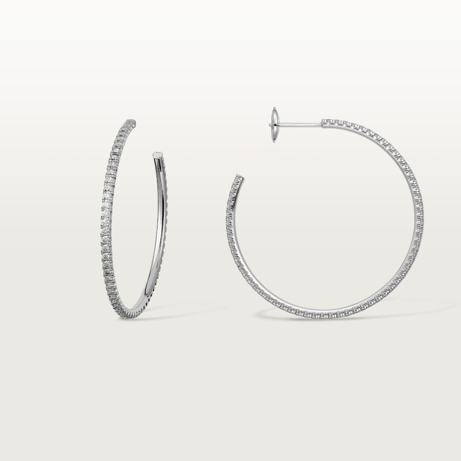 etincelle de cartier creolen großes modell mit pavé-fassung