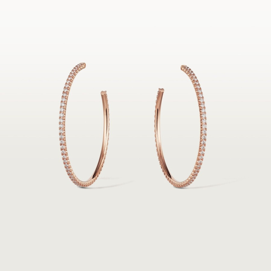 etincelle de cartier creolen großes modell mit pavé-fassung