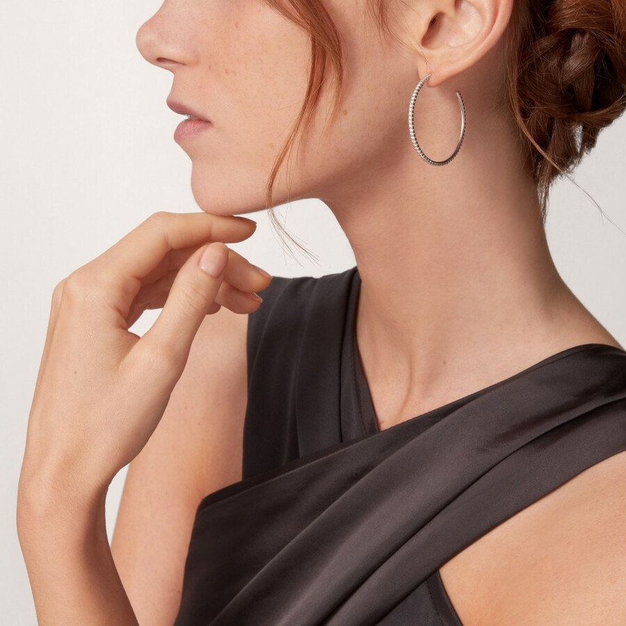 etincelle de cartier creolen großes modell mit pavé-fassung