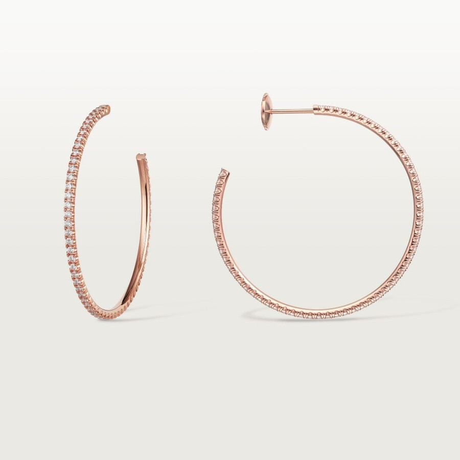 etincelle de cartier creolen großes modell mit pavé-fassung