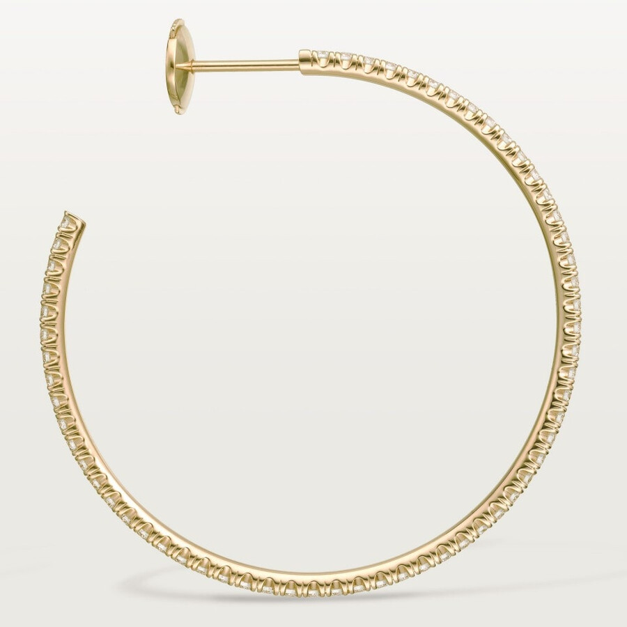 etincelle de cartier creolen großes modell mit pavé-fassung