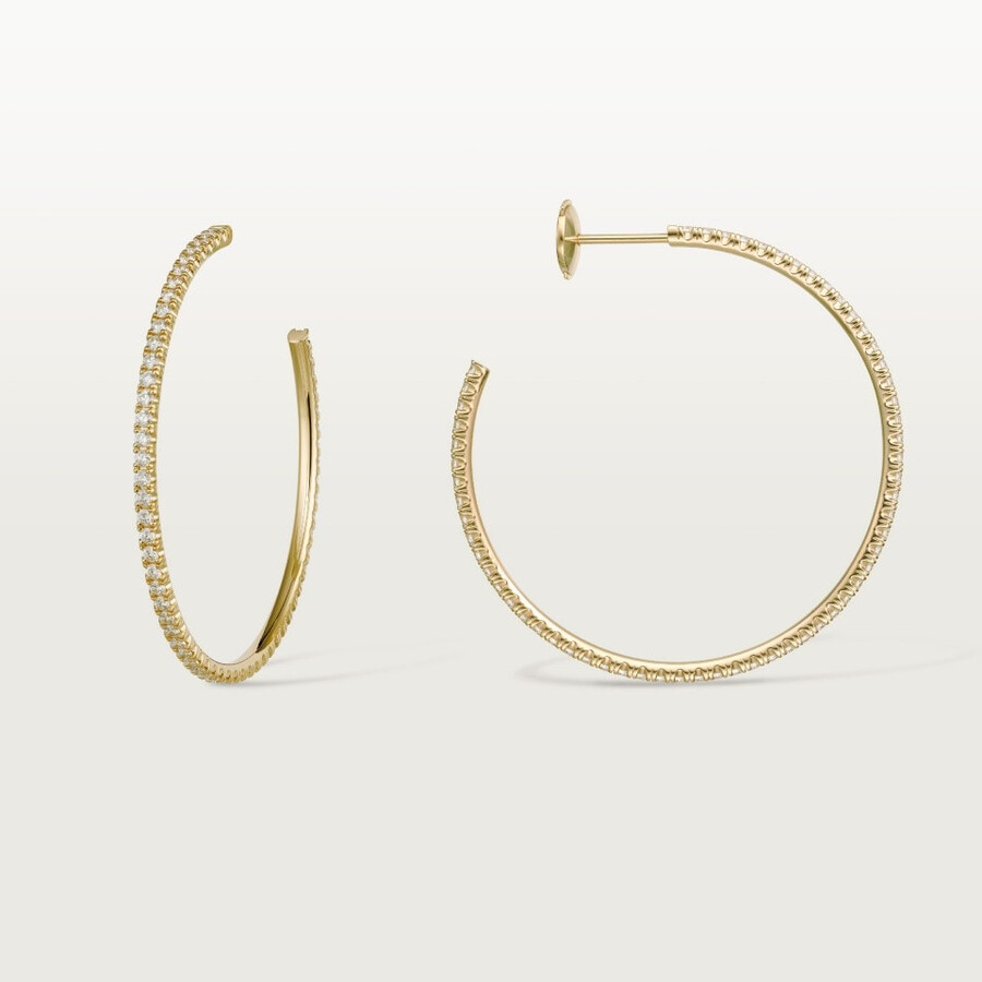 etincelle de cartier creolen großes modell mit pavé-fassung