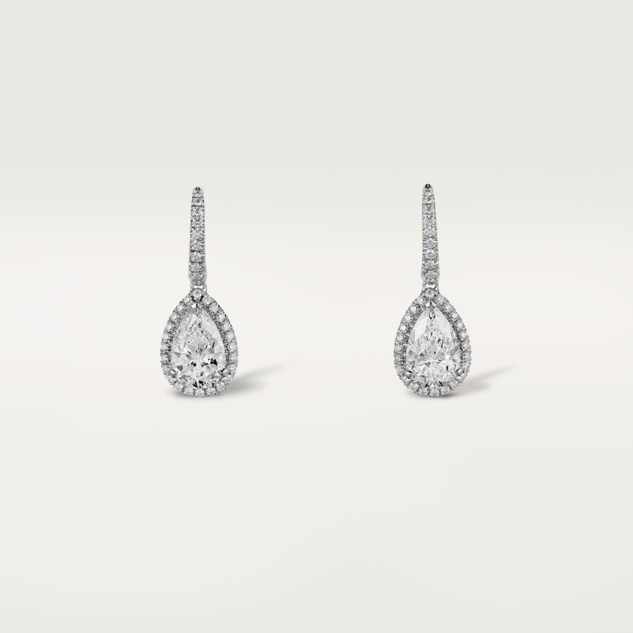 cartier destinée ohrhänger 2 birnenförmige diamanten pavé-fassung