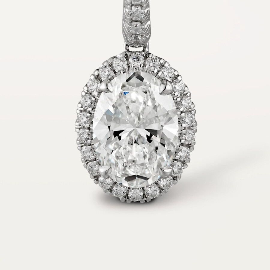 cartier destinée ohrhänger 2 ovale diamanten pavé-fassung
