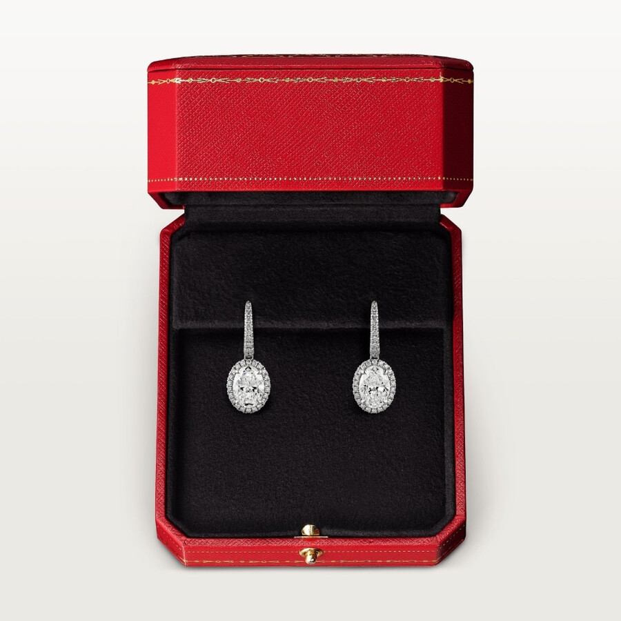 cartier destinée ohrhänger 2 ovale diamanten pavé-fassung