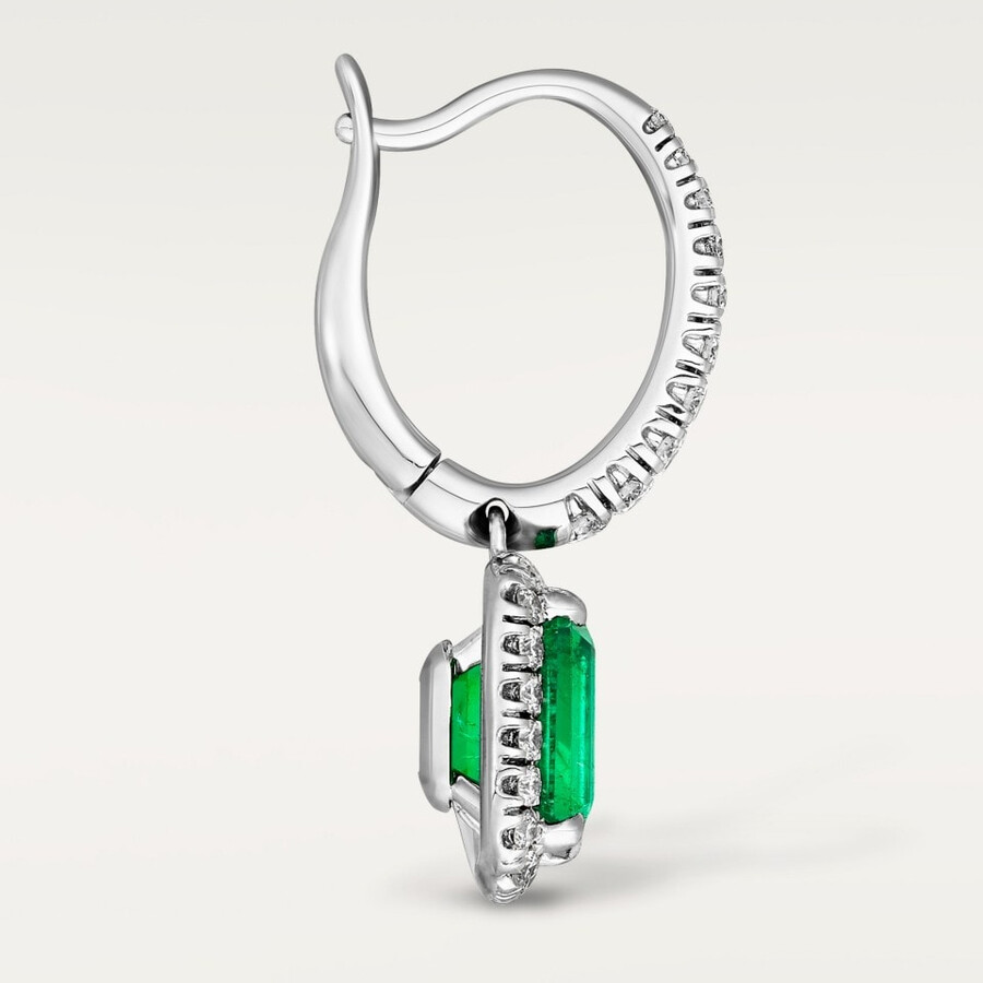 cartier destinée ohrhänger 2 smaragde im smaragdschliff pavé-fassung
