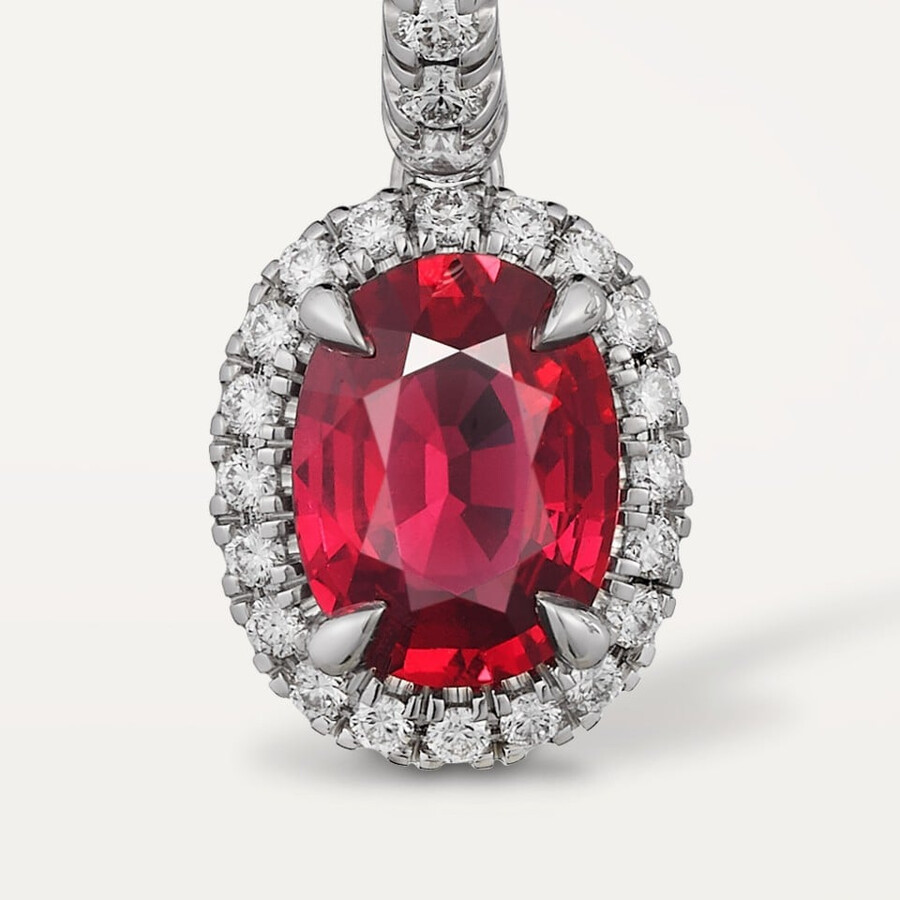 cartier destinée ohrhänger 2 oval geschliffene rubine pavé