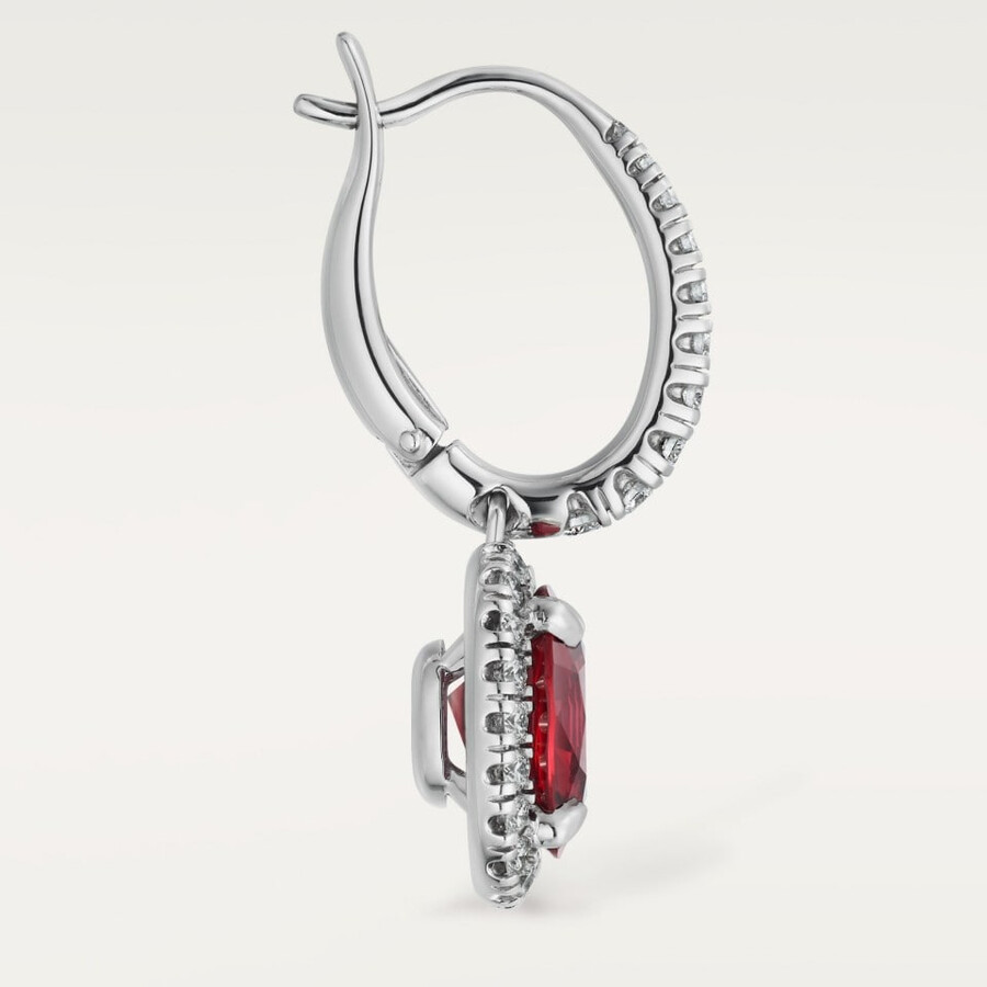 cartier destinée ohrhänger 2 oval geschliffene rubine pavé