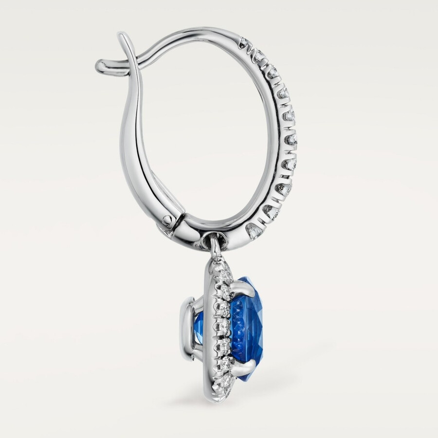 cartier destinée ohrhänger 2 oval geschliffene saphire pavé-fassung